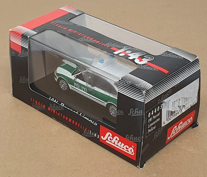 Schuco 1/43 Scale 04405 - VW Passat Limousine Polizei - White/Green