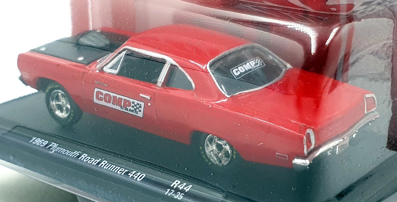 Castline M2 Machines 1/64 Scale R44 - 1969 Plymouth Road Runner 440 - Red 
