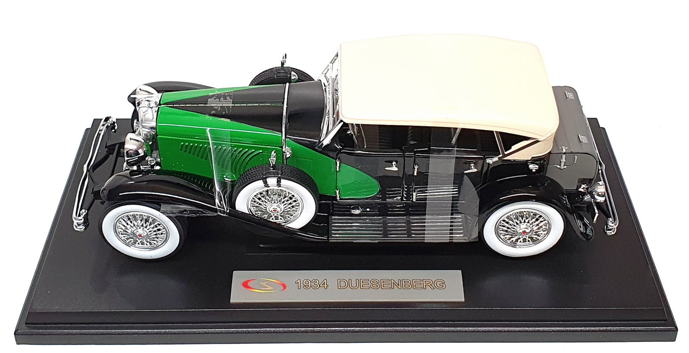Signature Models 1/18 Scale 18110 - 1934 Duesenberg - Black/Green