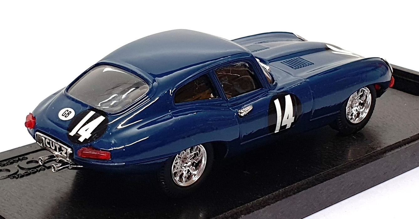 Box Model 1/43 Scale 8443 - 1962 Jaguar E Coupe #14 Tourist Trophy 1962 - Blue