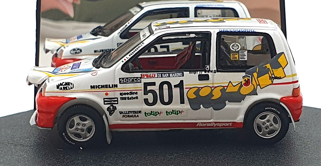 Vitesse 1/43 Scale V98134 - Fiat Cinquecento #501 SM Rally 1997 Pedersoli/Mazzon