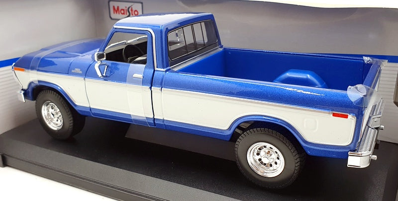 Maisto 1/18 Scale Diecast 31462 - 1979 Ford F-150 Pick-Up - Blue/White