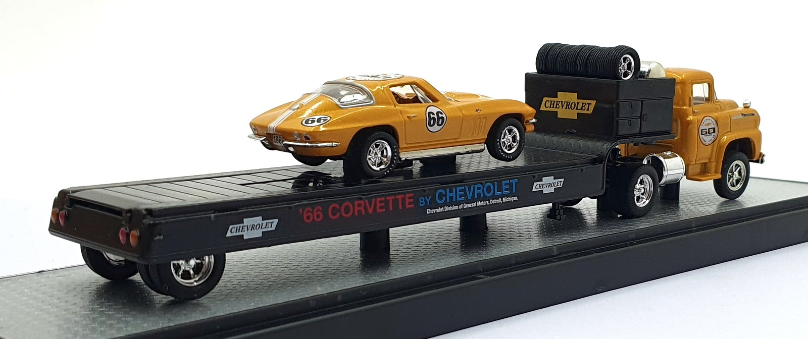 Castline M2 Machines 1/64 Scale S15 - 1958 Chevrolet LCF & 1966 Corvette 327
