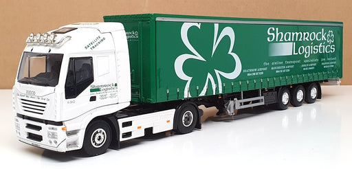 Lion Toys 1/50 Scale SL01G Iveco Truck & Trailer Shamrock Logistics White/Green