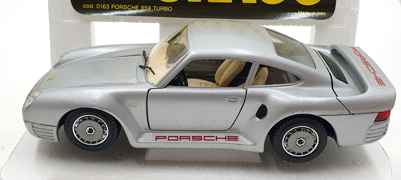 Burago 1/24 Scale Diecast 0163 - Porsche 959 Turbo - Silver