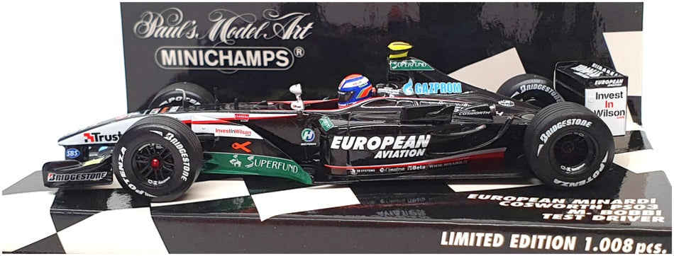 Minichamps 1/43 Scale 400 030039 - F1 European Minardi Cosworth PS03 Test Bobbi