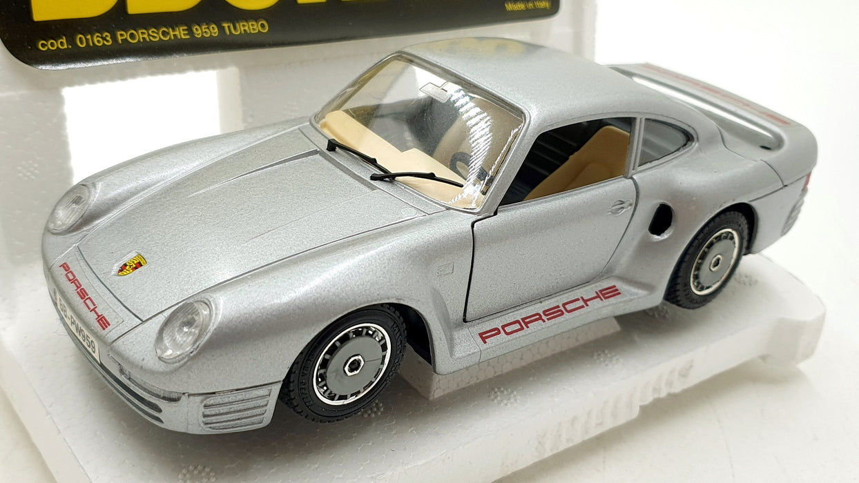 Burago 1/24 Scale Diecast 0163 - Porsche 959 Turbo - Silver