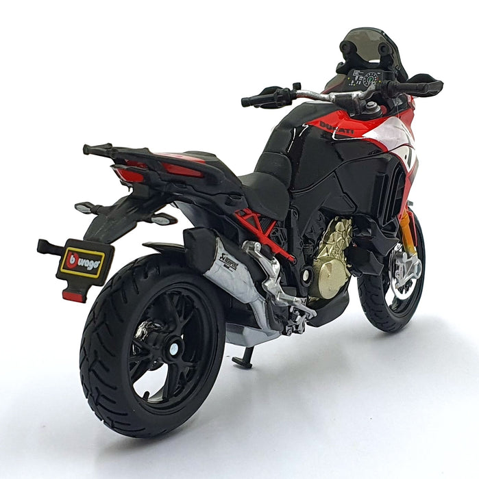 Burago 1/18 Scale 18-51089 - Ducati Multistrada V4 Motorbike - Red/Black