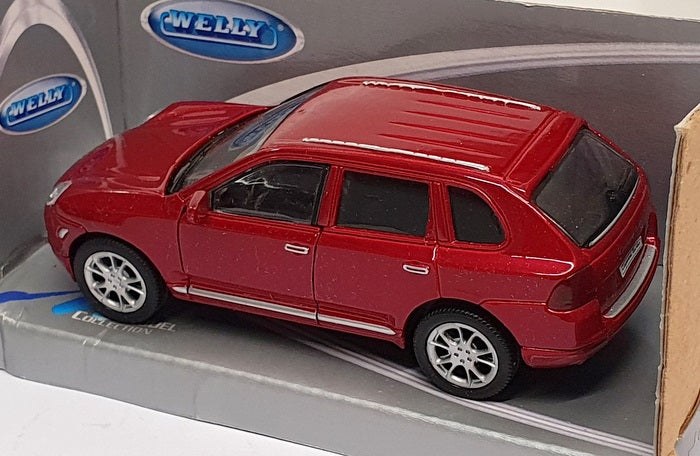 Welly 11cm Long Diecast 42348F-CW - Porsche Cayenne Turbo - Met. Deep Red