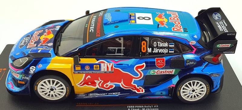 IXO 1/18 Scale 18RMC187 - Ford Puma Rally1 #8 Tanak/Jarveoja CE Rally 2023