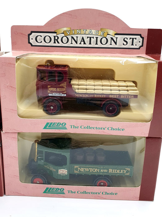 Lledo Diecast LLECOR4 - Set Of 4 Brewery Steam Lorries - Coronation Street