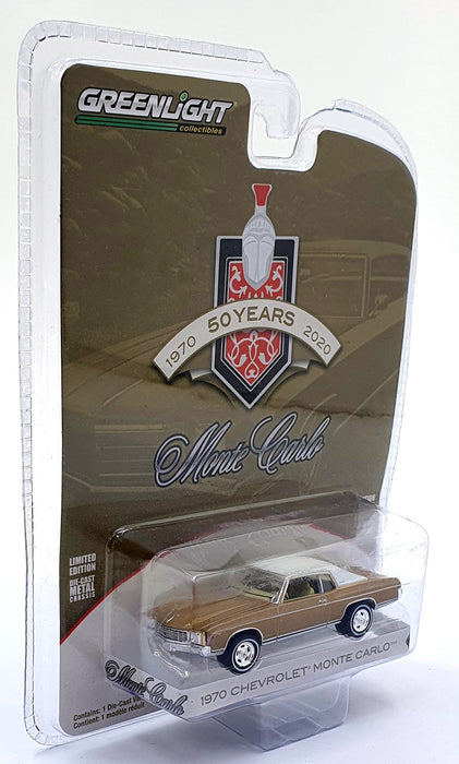 Greenlight 1/64 Scale 28060-B - 1970 Chevrolet Monte Carlo - Gold/White