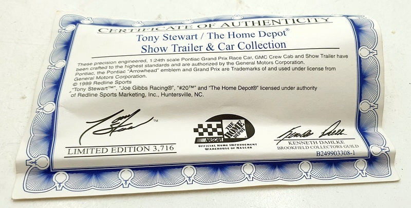 Brookfield 1/24 Scale B249903308-1 T.Stewart Home Depot Truck And Trailer