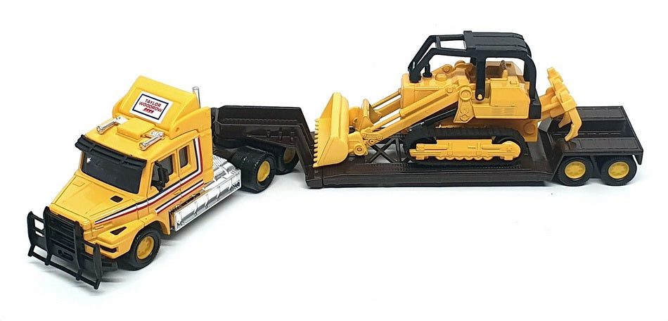 Matchbox 32cm Long Diecast K117 - Scania T-142 Bulldozer Transporter - Yellow