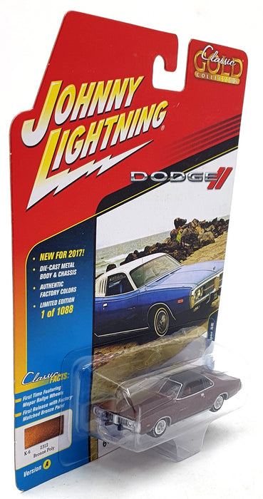 Johnny Lightning 1/64 Scale JLCG004 - 1973 Dodge Charger SE - Met. Brown