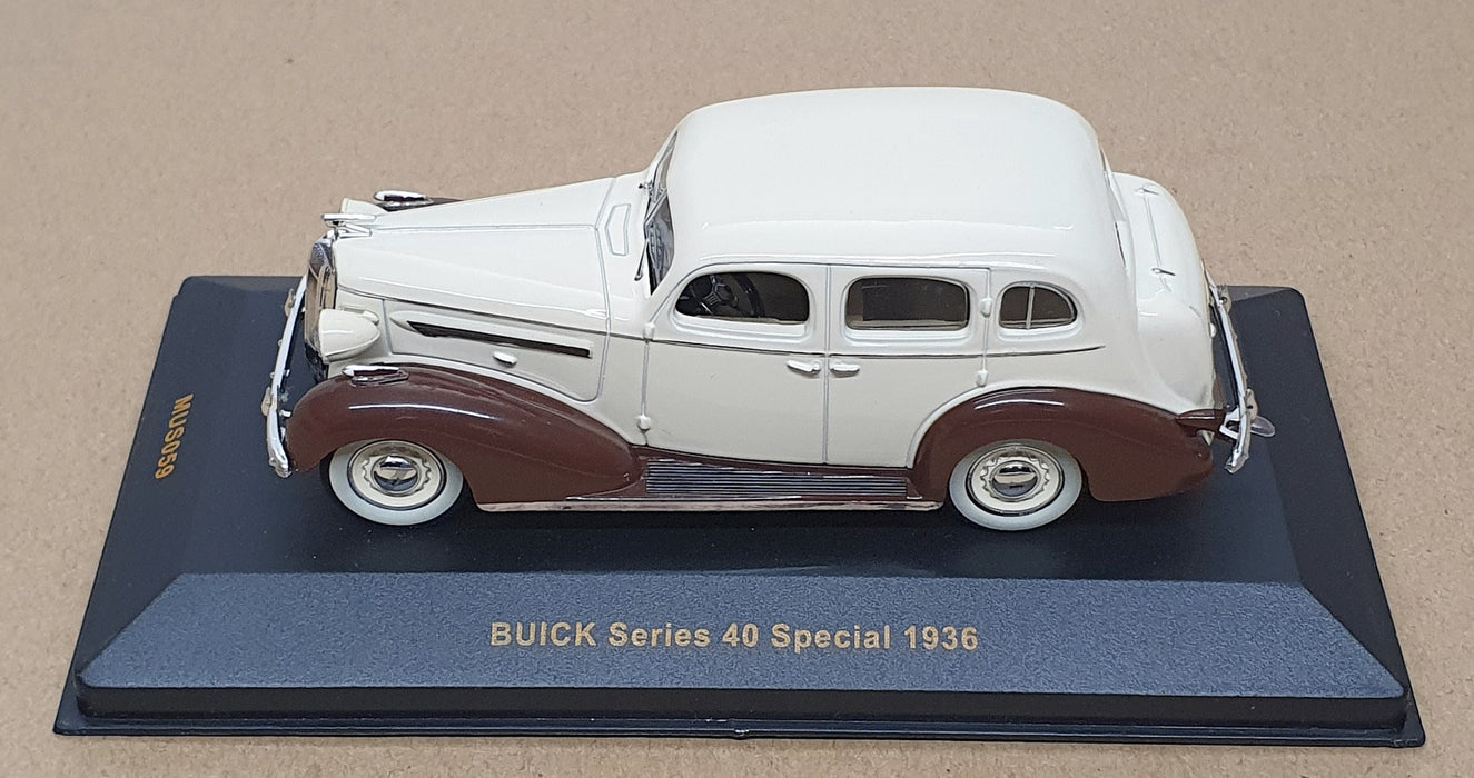 Ixo Museum 1/43 Scale IXOMUS059 - 1936 Buick Series 40 Special - Cream/Brown