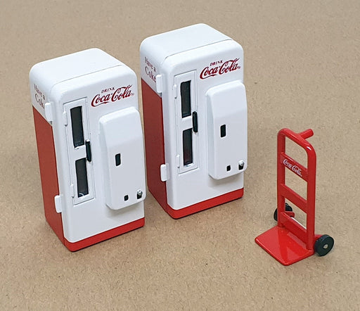 Ertl Diecast H853 - Pop Machines And Hand Cart Coca-Cola - Red/White