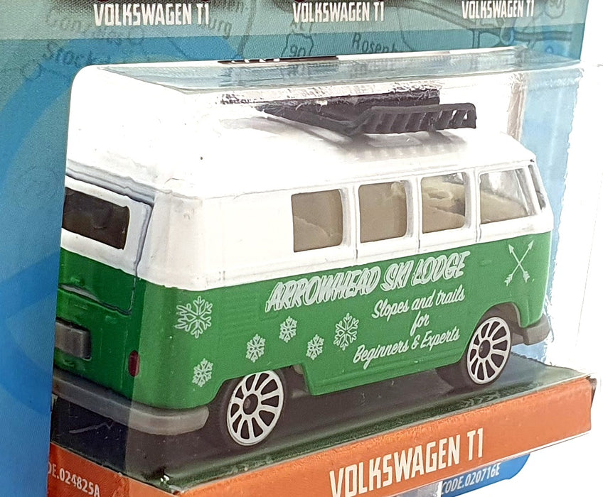 Jada Toys 1/64 Scale 100426A - Volkswagen T1 Arrowhead Ski Lodge - Green