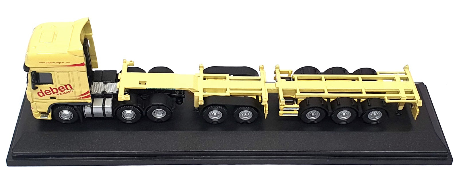 Oxford Diecast 1/76 Scale DAF01CT - DAF D-Tec Combi Trailer Deben - Yellow