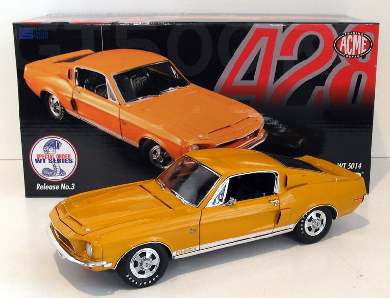 ACME Models 1/18 Scale A1801807 - 1968 Ford Shelby Mustang GT500KR - Dark Orange