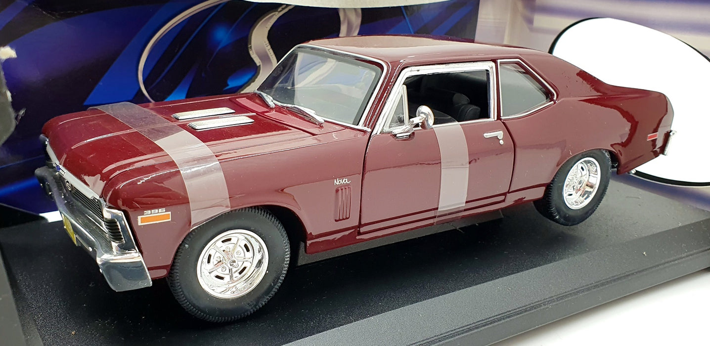 Maisto 1/18 Scale Diecast 31800 - 1970 Chevrolet Nova SS Coupe - Burgundy