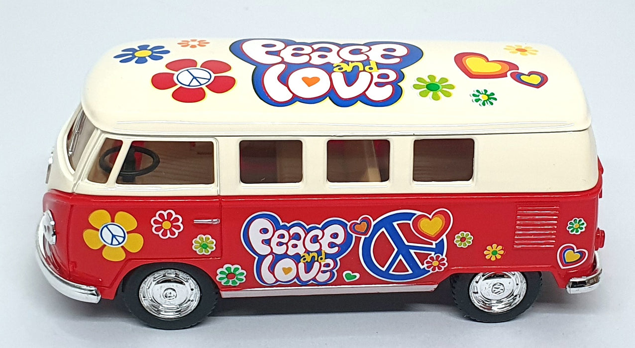 Kinsmart 1/32 Scale Pull Back & Go TY4226 - 1962 Volkswagen Classical Bus - Red
