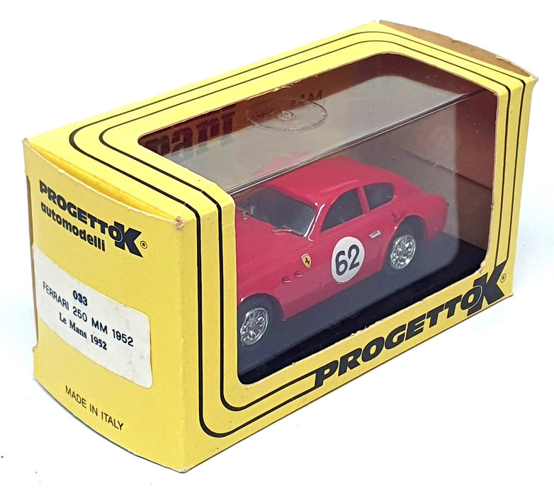 ProgettoK 1/43 Scale 033 - Ferrari 250 MM #62 Le Mans 1952 - Red