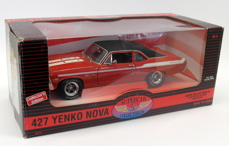 Ertl 1/18 Scale 29119 427 Yenko Nova Supercar Collectibles Red — R