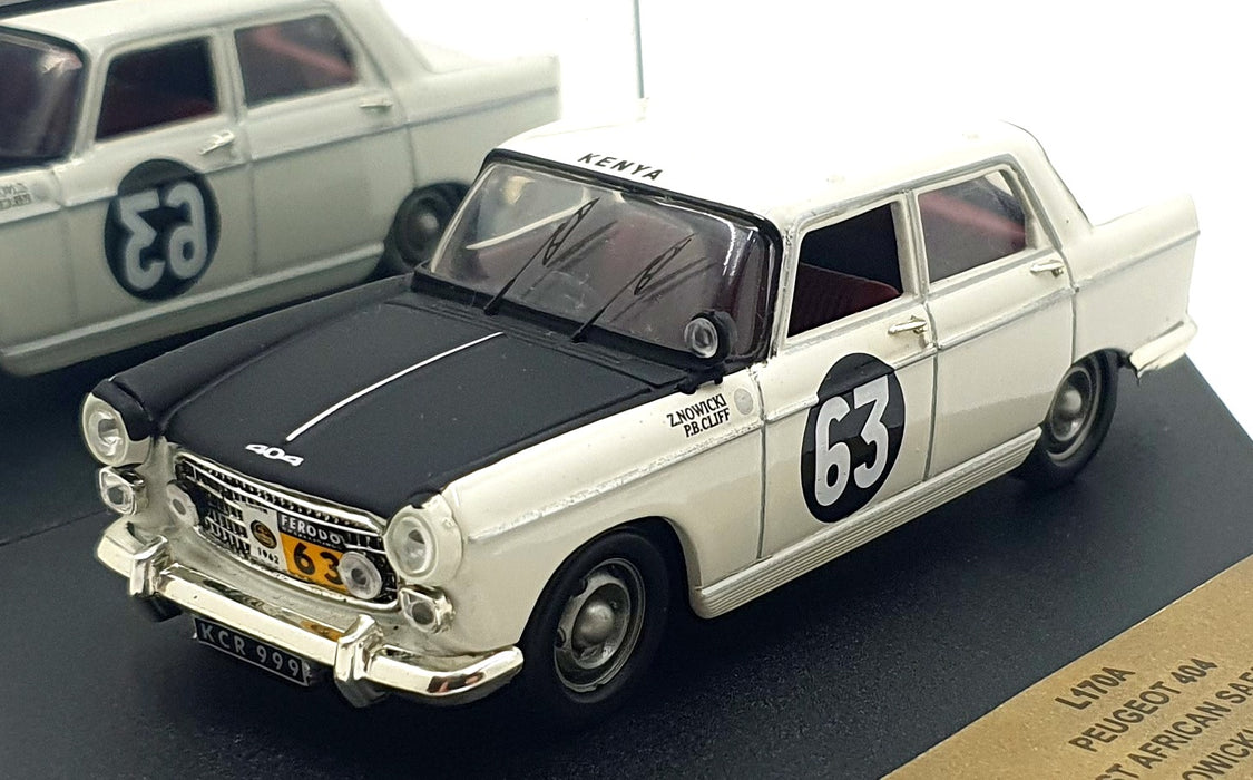 Vitesse 1/43 Scale L170A - Peugeot 404 #63 East African Safari 1962