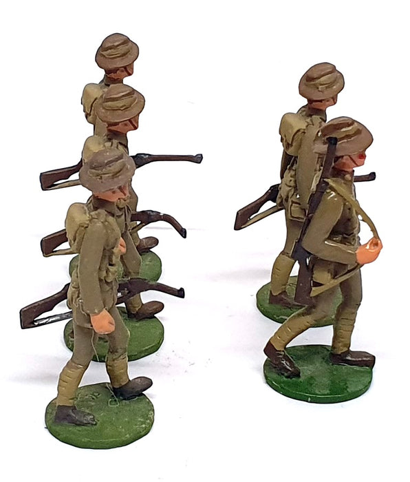 D.B. Figurines 60mm Tall Metal Soldiers 618 - Australian Infantry (5)