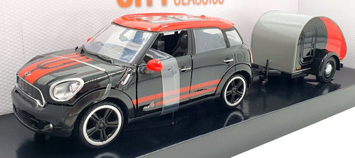 Motor Max 1/24 Scale 79762 - Mini Cooper S Countryman & Caravan - Black/Red