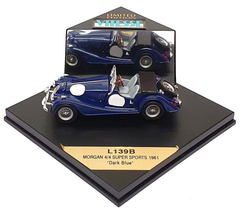 Vitesse 1/43 Scale L139B - 1961 Morgan 4/4 Super Sports - Dk. Blue