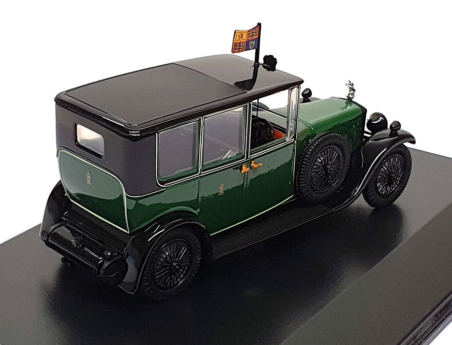 Oxford Diecast 1/43 Scale RD002 - 1925 Daimler Queen Mother Car - Green/Black