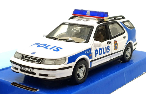 Cararama 1/43 Scale 210226H - SAAB 9-5 Estate Polis 89 137 Police Car - White