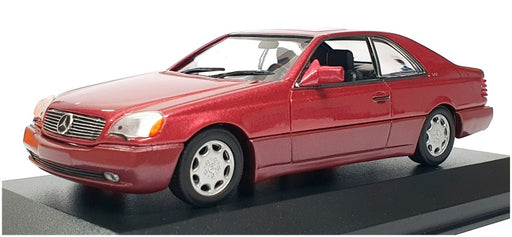 Maxichamps 1/43 Scale 940 032601 - 1992 Mercedes Benz 600 SEC (C140) - Met Red