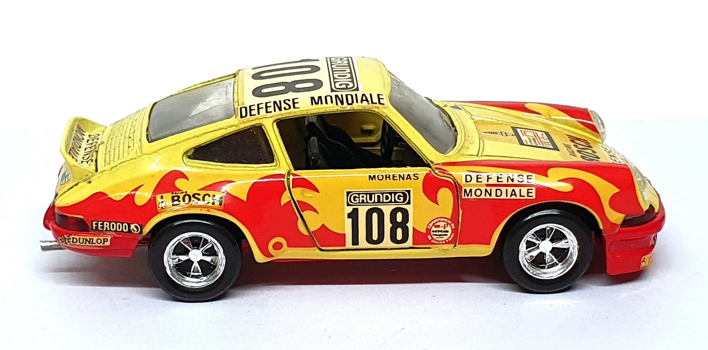 Solido 1/43 Scale No. 24 - Porsche Carrera RS Race Car #108 - Yellow/Red