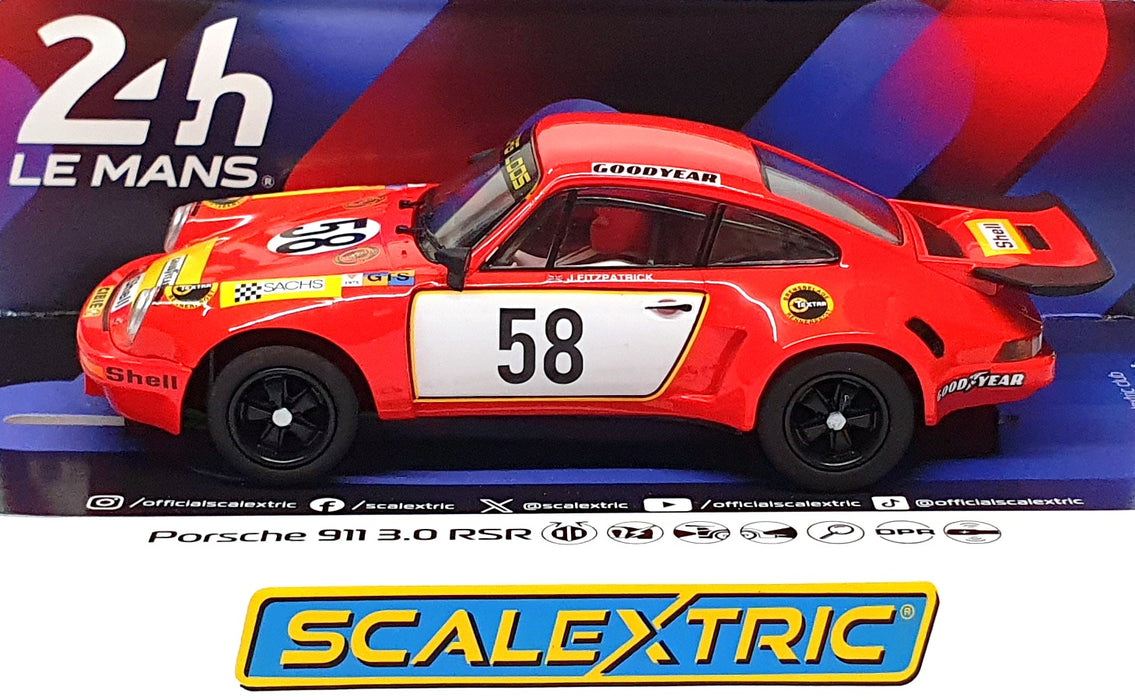 Scalextric 1/32 Scale Slot Car C4594 - Porsche 911 GT Winner #58 24h LM 1975
