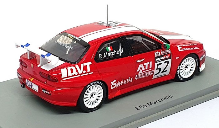 Spark 1/43 Scale S0489 - Alfa Romeo 156 #52 WTCC 2006 E. Marchetti - Red
