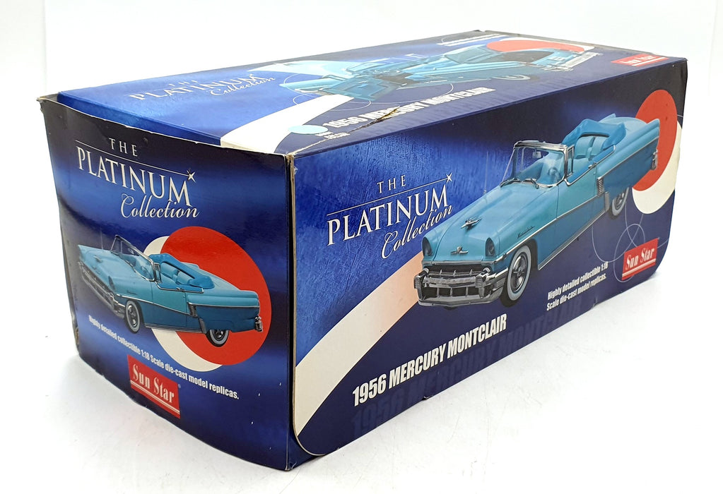 Sun Star 1/18 Scale Diecast 5131 - 1956 Mercury Montclair Convertible -Blue