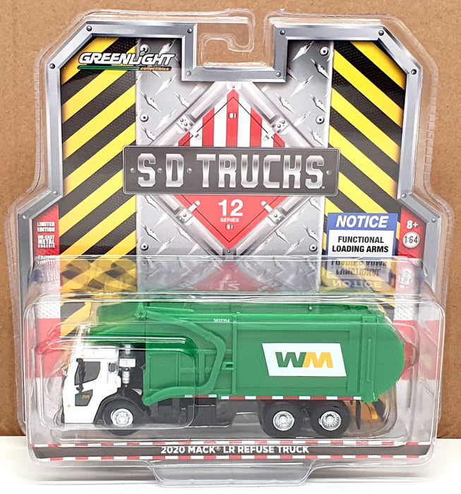 Greenlight 1/64 Scale 45120-C - 2020 Mack LR Refuse Truck - White/Green