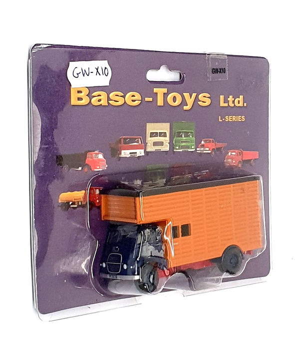 Base Toys 1/76 Scale GW-X10 - Guy Warrior Horsebox Truck - Blue/Tan