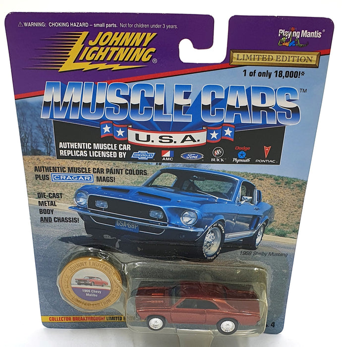 Johnny Lightning 1/64 Scale 202-04 - Muscle Cars 1966 Chevy Malibu - Rust
