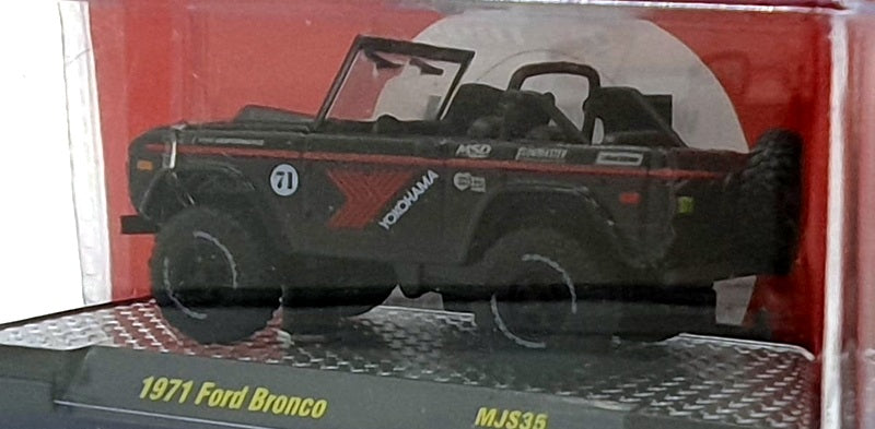 Castline M2 Machines 1/64 Scale   MJS35 - 1971 Ford Bronco - Black/Red