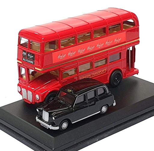 Oxford Diecast HM004 - Hamleys London Bus & Taxi Gift Set - Red Black