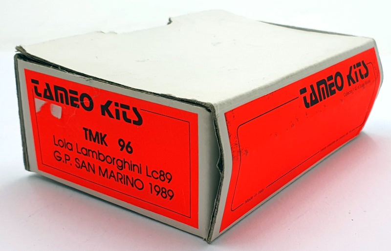 Tameo 1/43 Scale Unbuilt Kit TMK96 - Lola Lamborghini Lc89 GP San Marino 1989