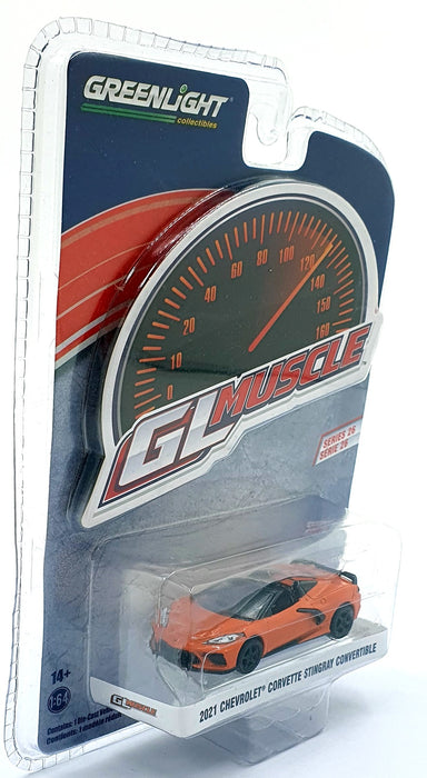 Greenlight 1/64 Scale 13310-F '21 Chevrolet Corvette Stingray Convertible Orange