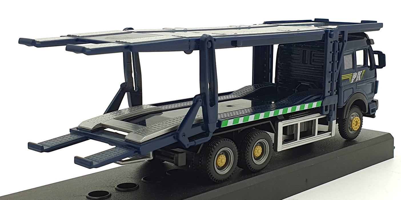 Cararama 1/60 Scale 100005J - Mercedes-Benz Tranksporter Truck - Blue
