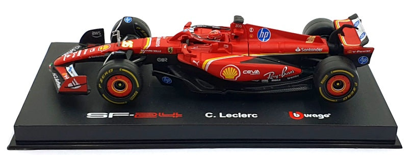 Burago 1/43 Scale 18-36843 - Ferrari SF24 #16 - Charles LeClerc