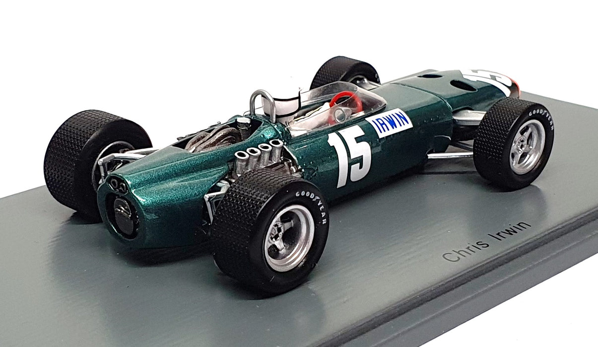 Spark 1/43 Scale S4795 - F1 BRM P261 #15 British GP Chris Irwin - Met. Green