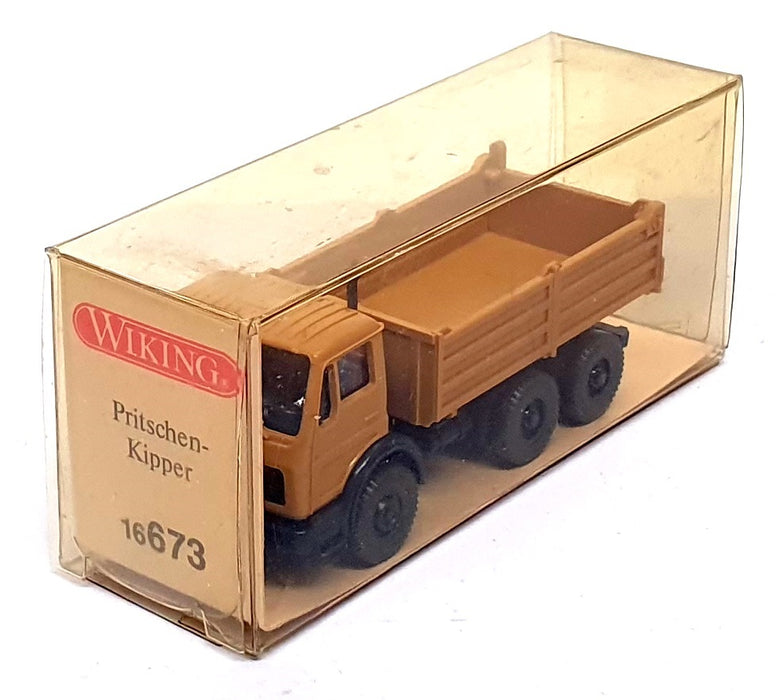 Wiking 1/87 Scale 16673 - Mercedes Benz Tipper Truck - Mustard